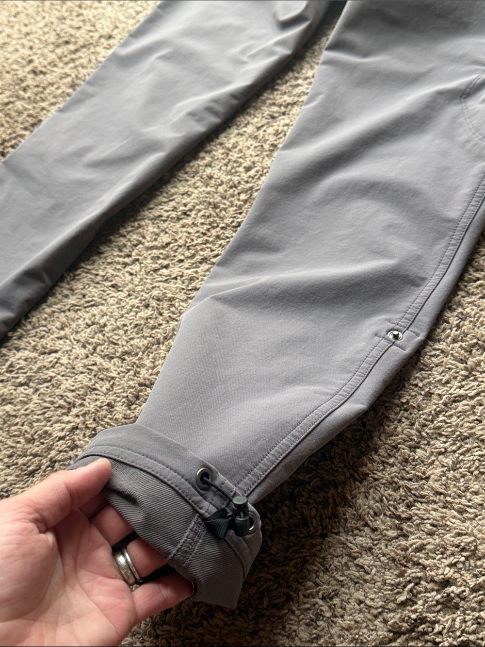 SheFly Women’s gray/purple technical Outdoor Pants w/hidden zipper, Sz. 6 - Picture 10 of 14